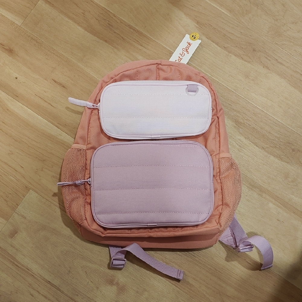 Cat & Jack Pink and Peach Kids Backpack